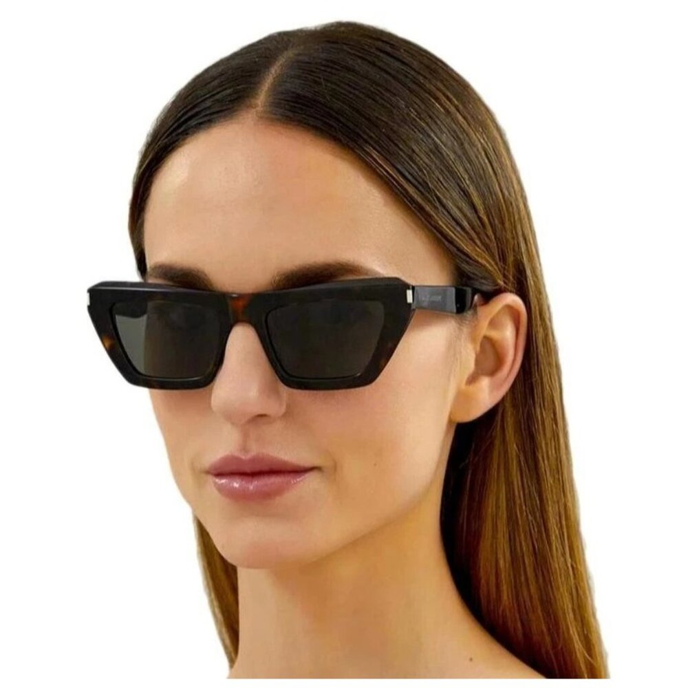 NEW SAINT LAURENT SUNGLASSES HAVANA WOMEN EYEWEAR SAINT LAURENT SL467 002 - Picture 3 of 10